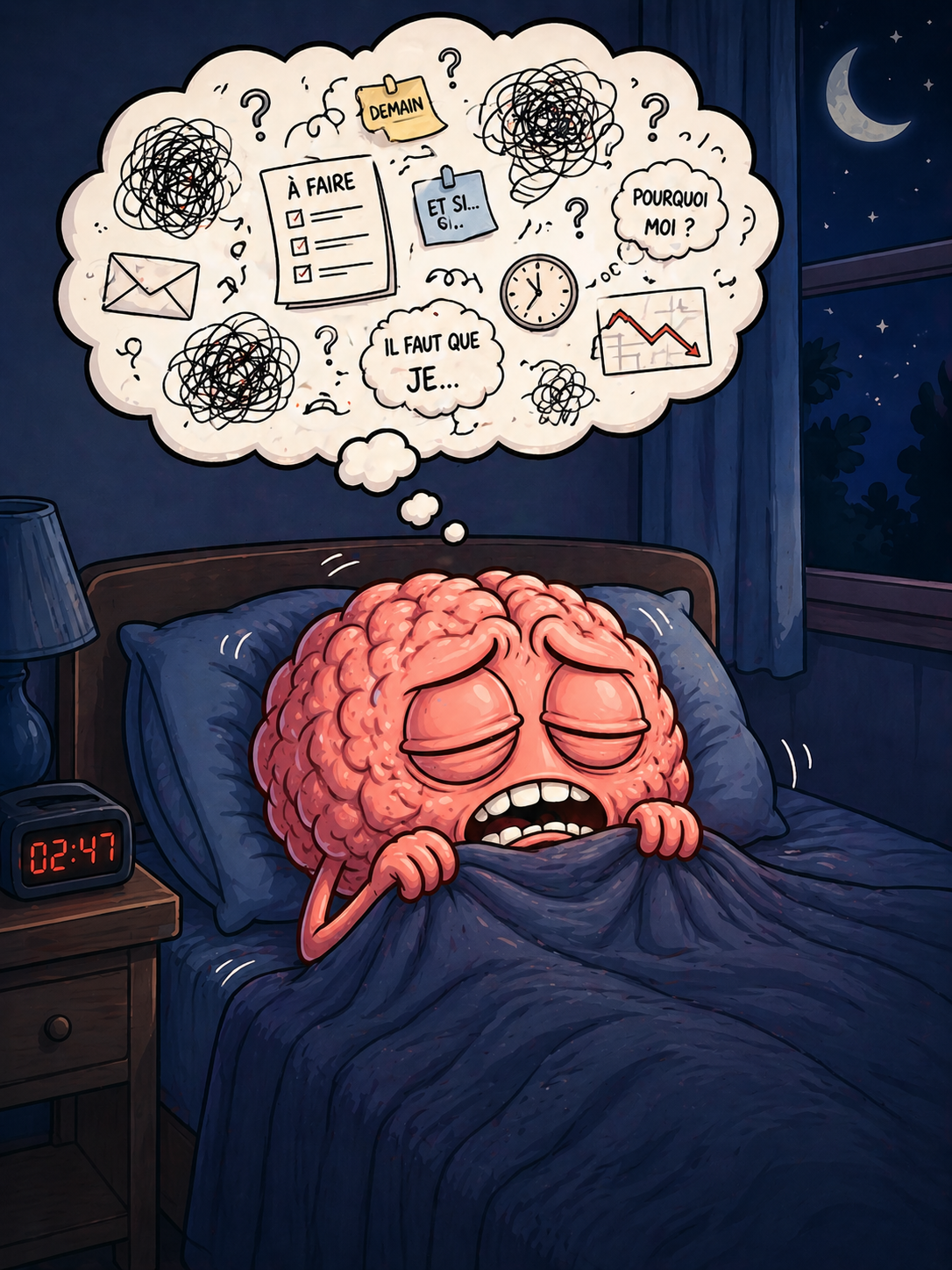 cerveau sommeil agite